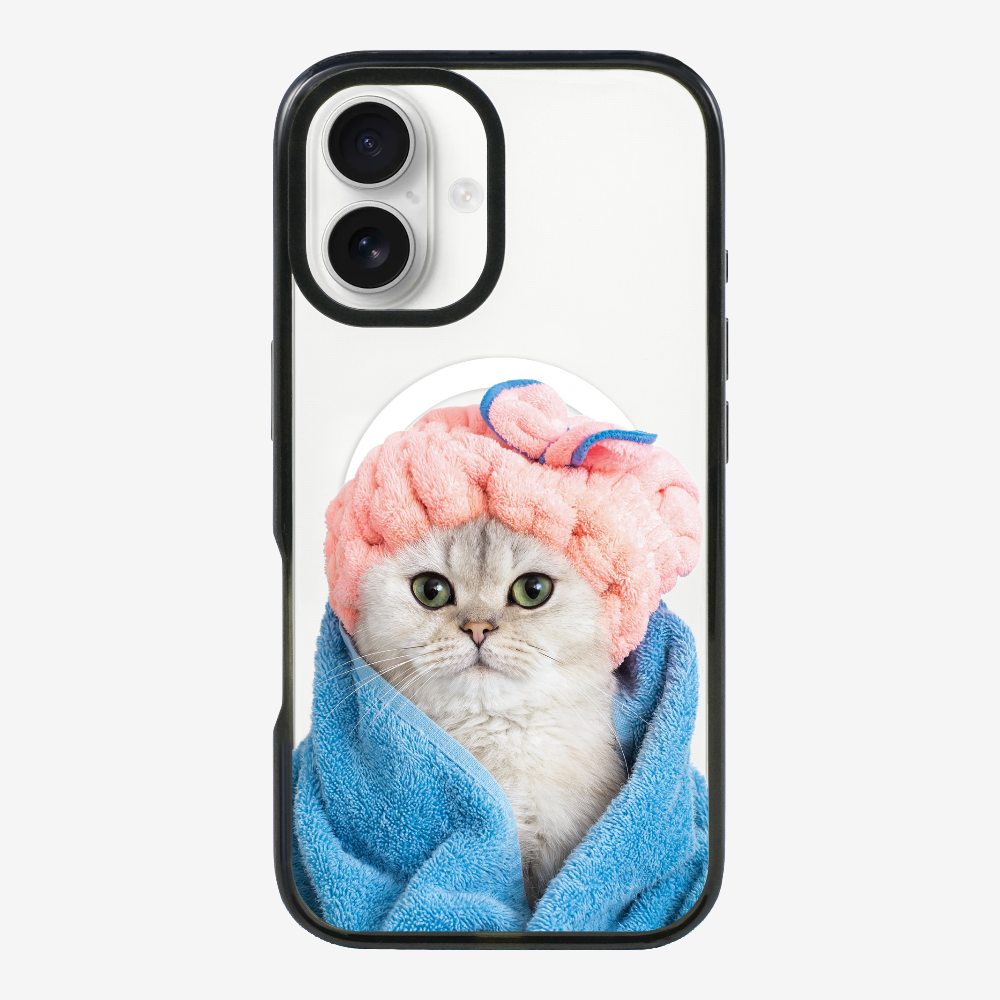 Cute White Kitten (Transparent) Phone Case
