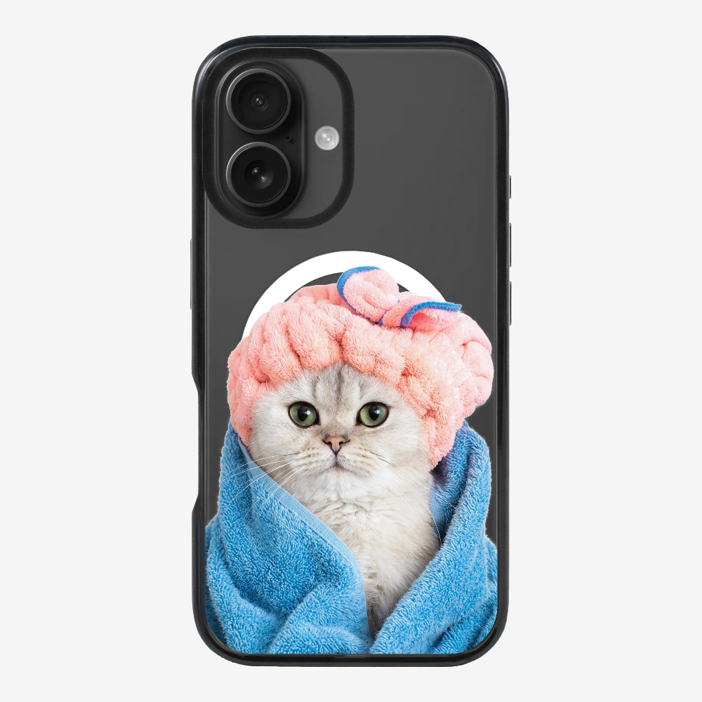 Cute White Kitten (Transparent) Phone Case