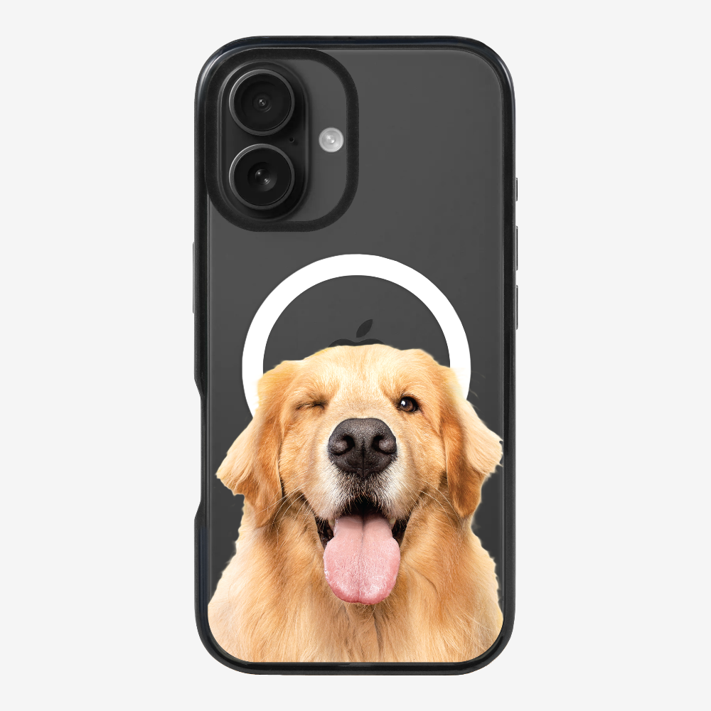 單眼金毛尋回犬 (透明)保護殼