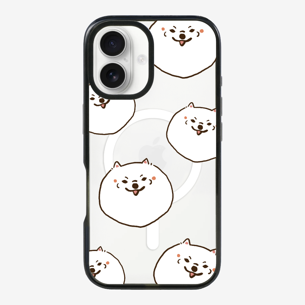White Pomeranian Wonderland Phone Case