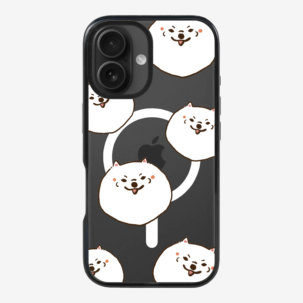 White Pomeranian Wonderland Phone Case