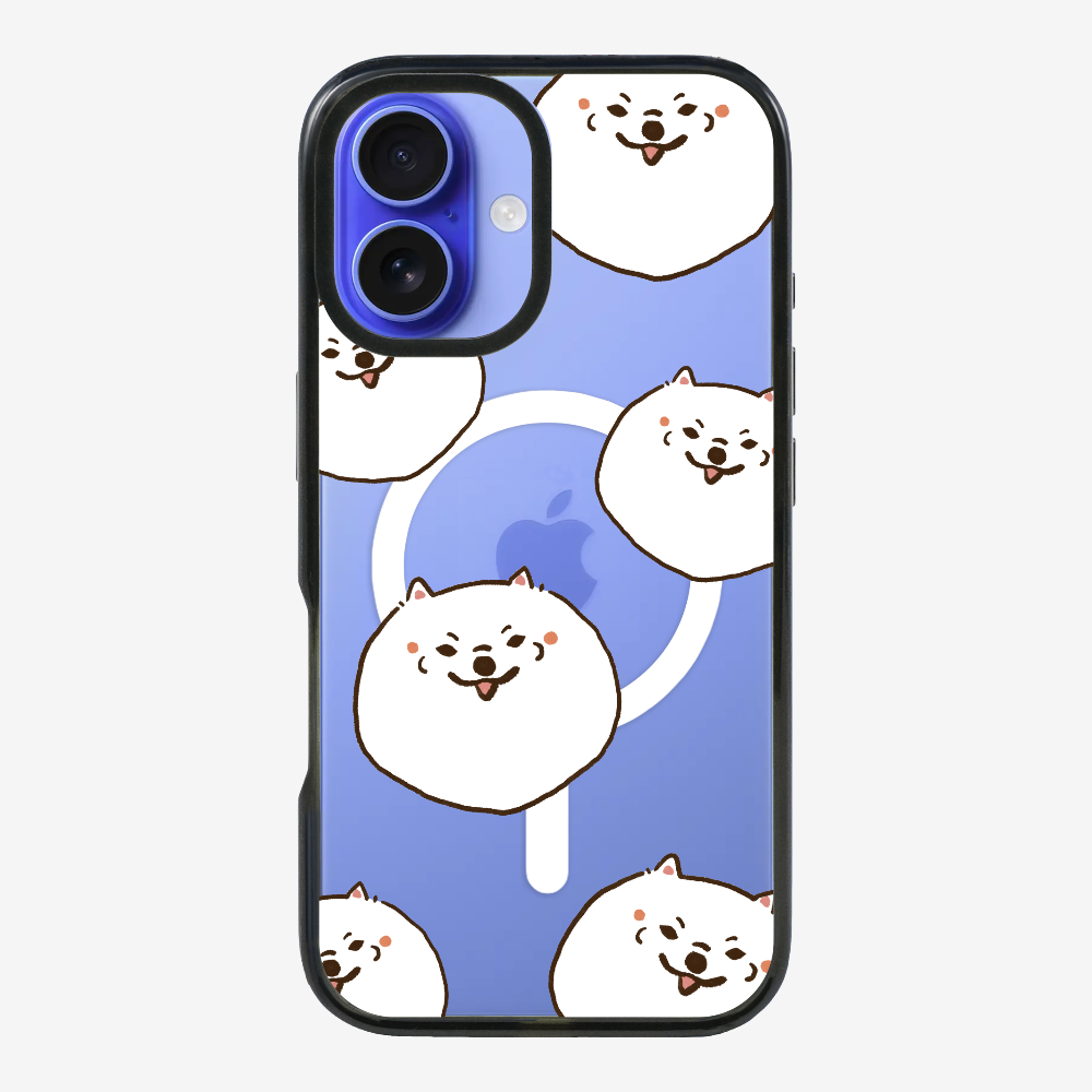 White Pomeranian Wonderland Phone Case