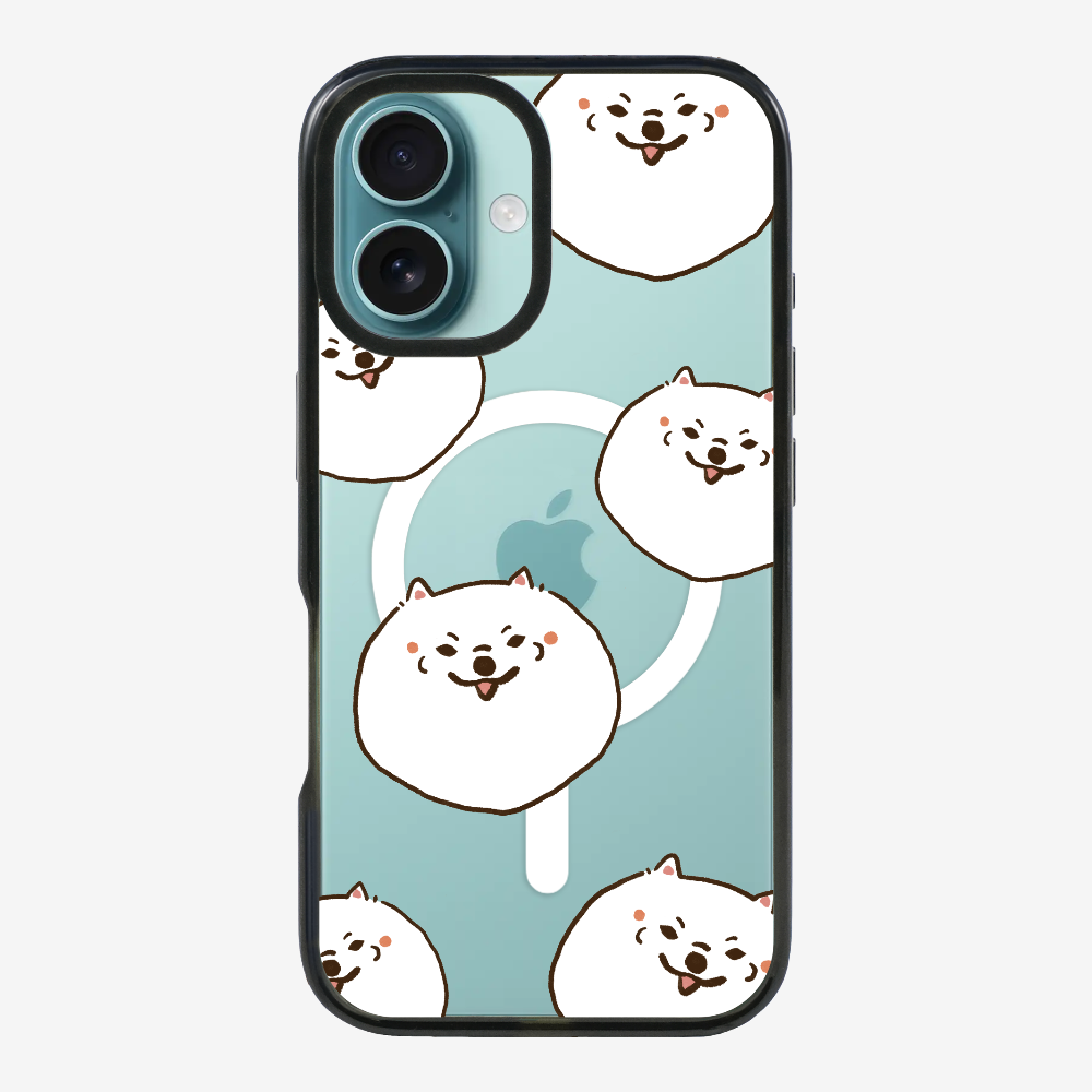 White Pomeranian Wonderland Phone Case