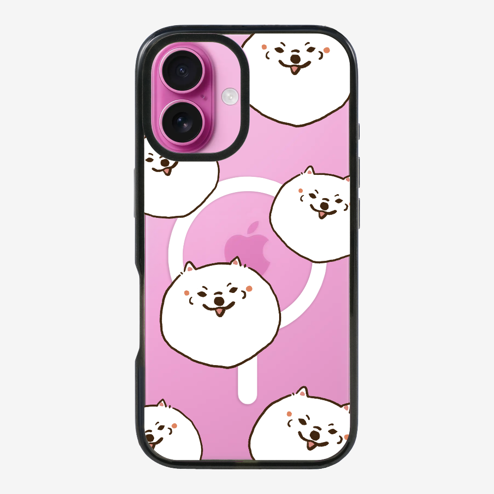 White Pomeranian Wonderland Phone Case