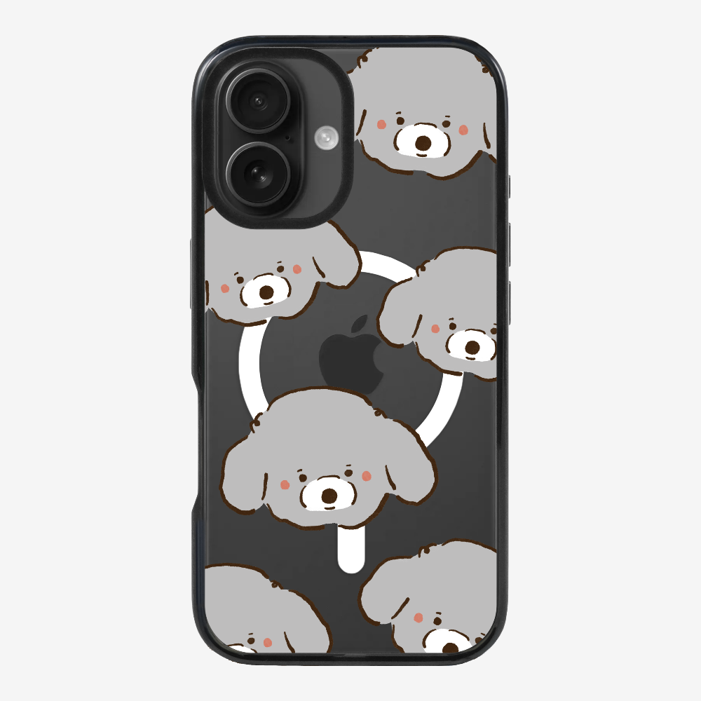 Grey Poodle Wonderland Phone Case