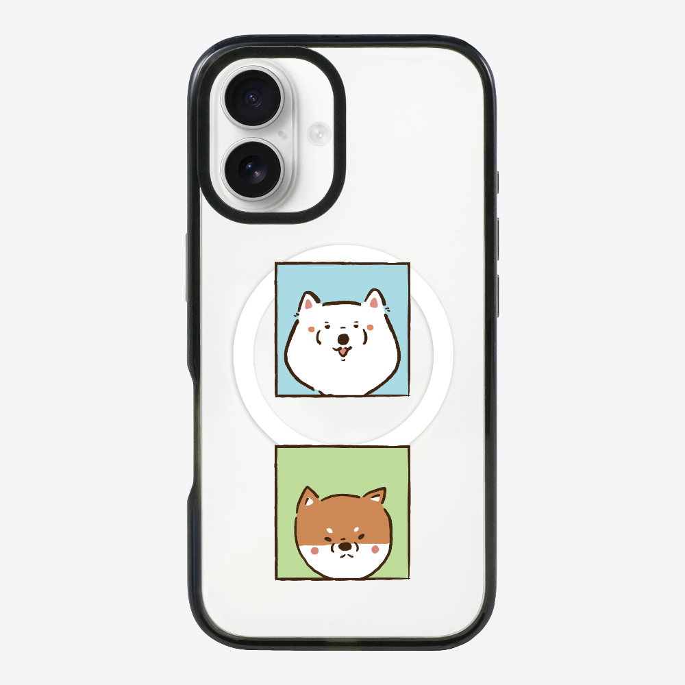 Samoyed and Shiba Inu Phone Case