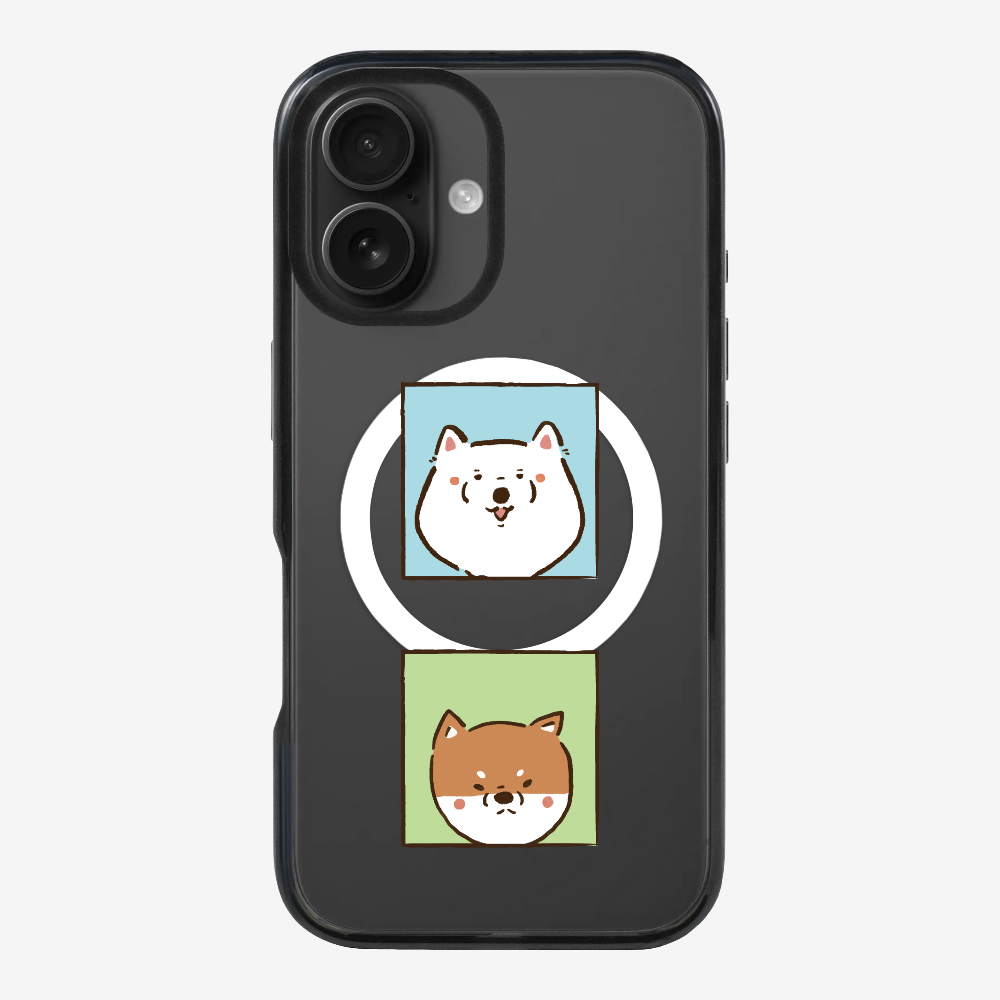 Samoyed and Shiba Inu Phone Case