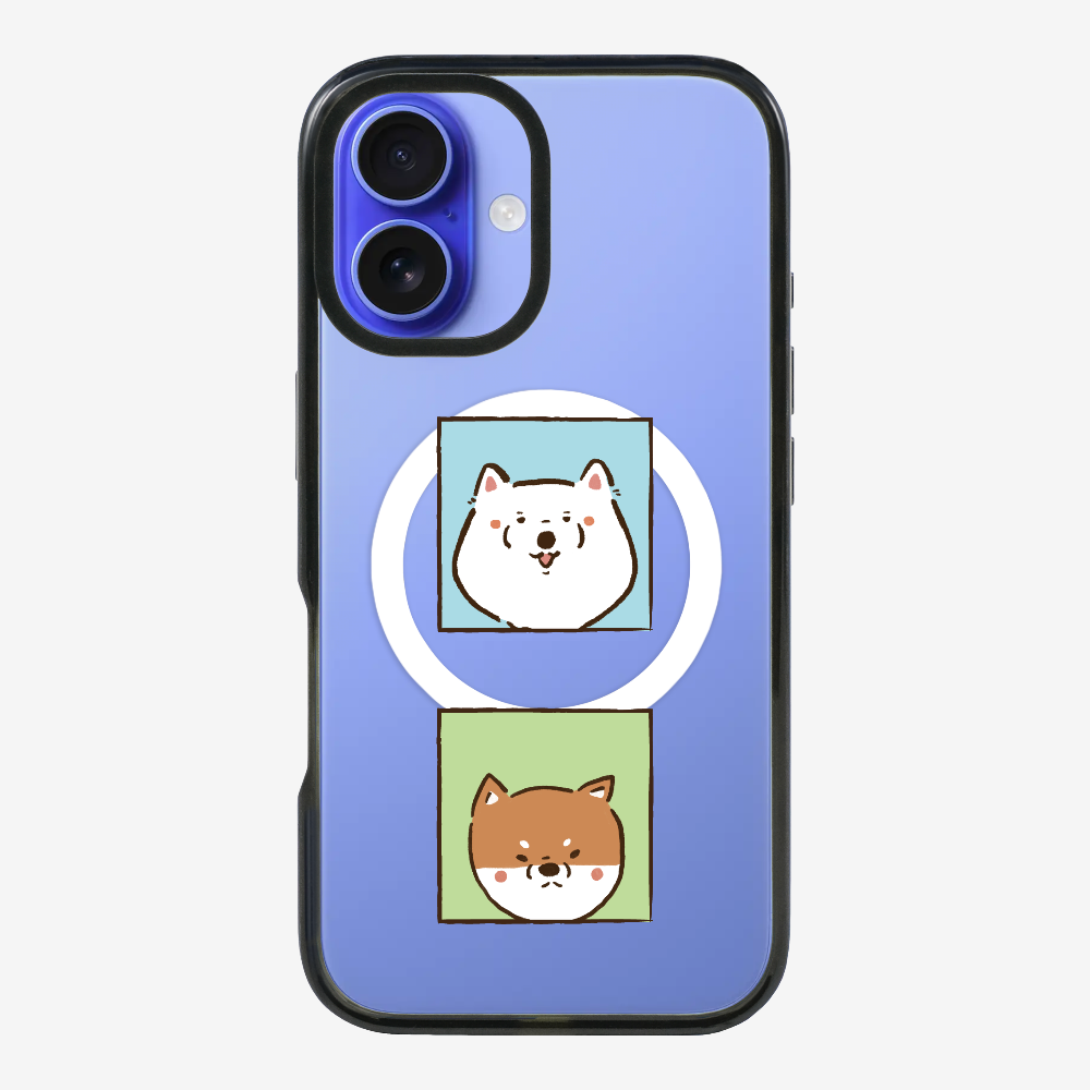 Samoyed and Shiba Inu Phone Case