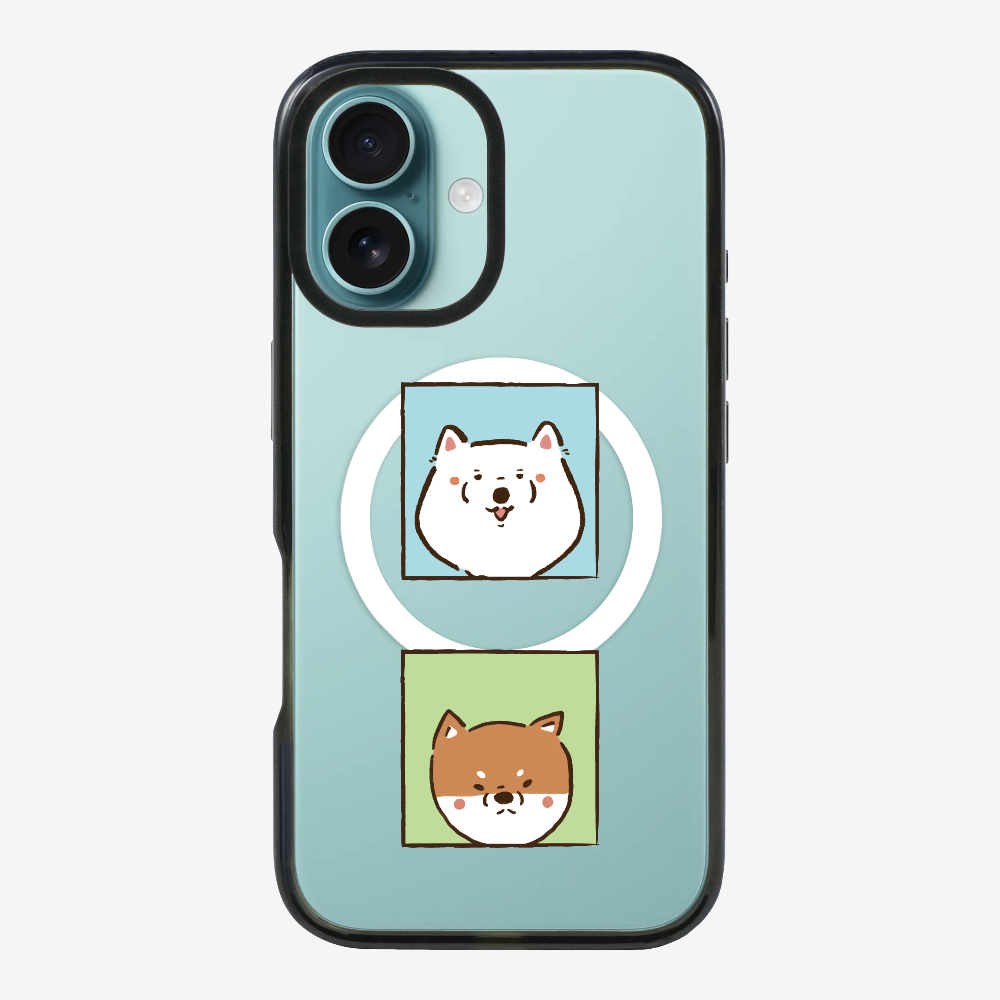 Samoyed and Shiba Inu Phone Case