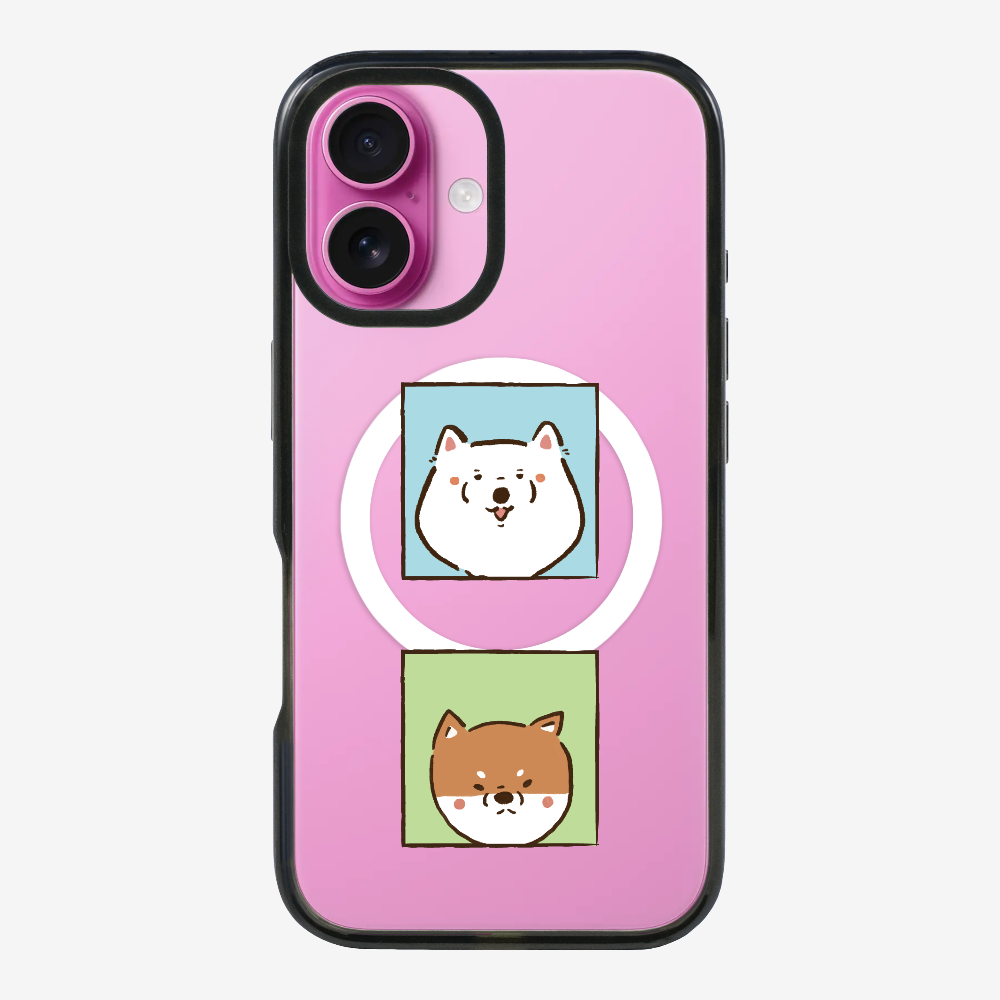 Samoyed and Shiba Inu Phone Case