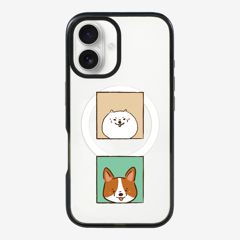Pomeranian and Corgi Phone Case
