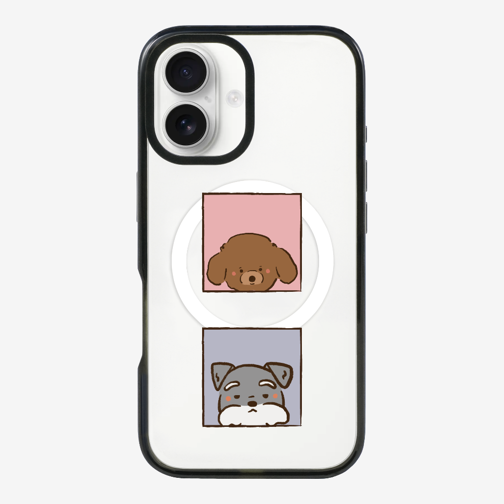 Poodle and Schnauzer Phone Case