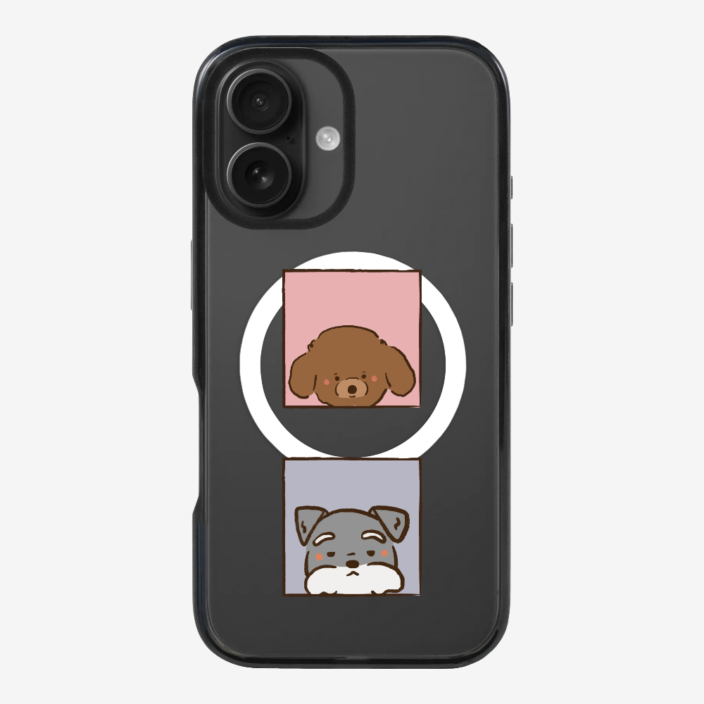 Poodle and Schnauzer Phone Case