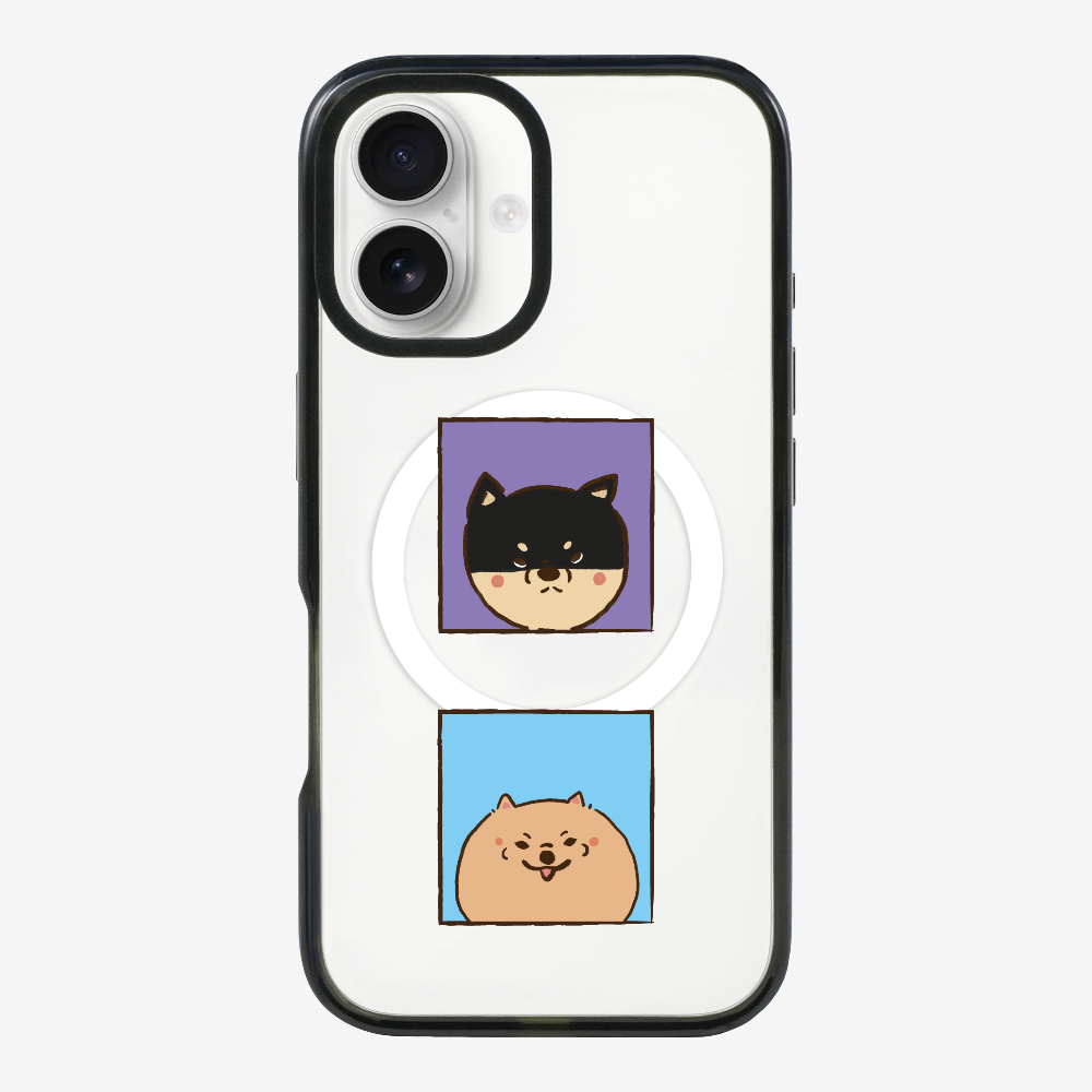 Shiba Inu and Pomeranian Phone Case