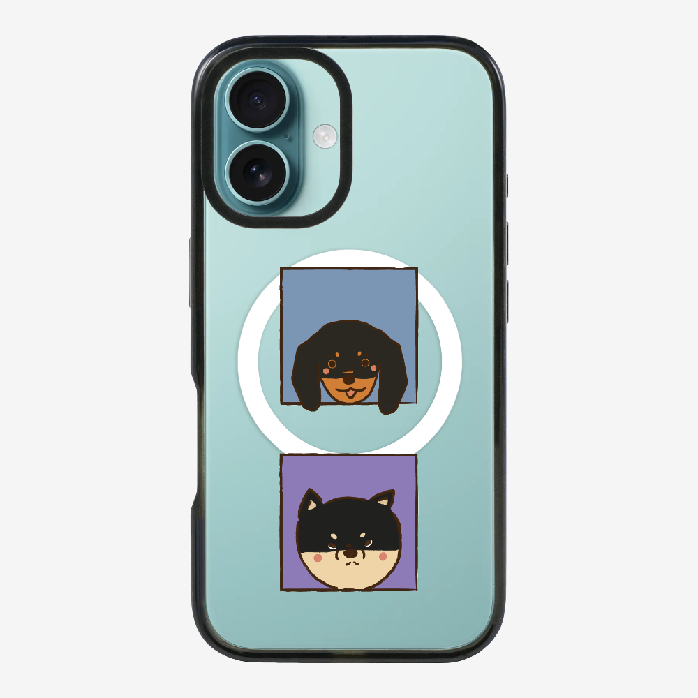 Dachshund and Corgi Phone Case