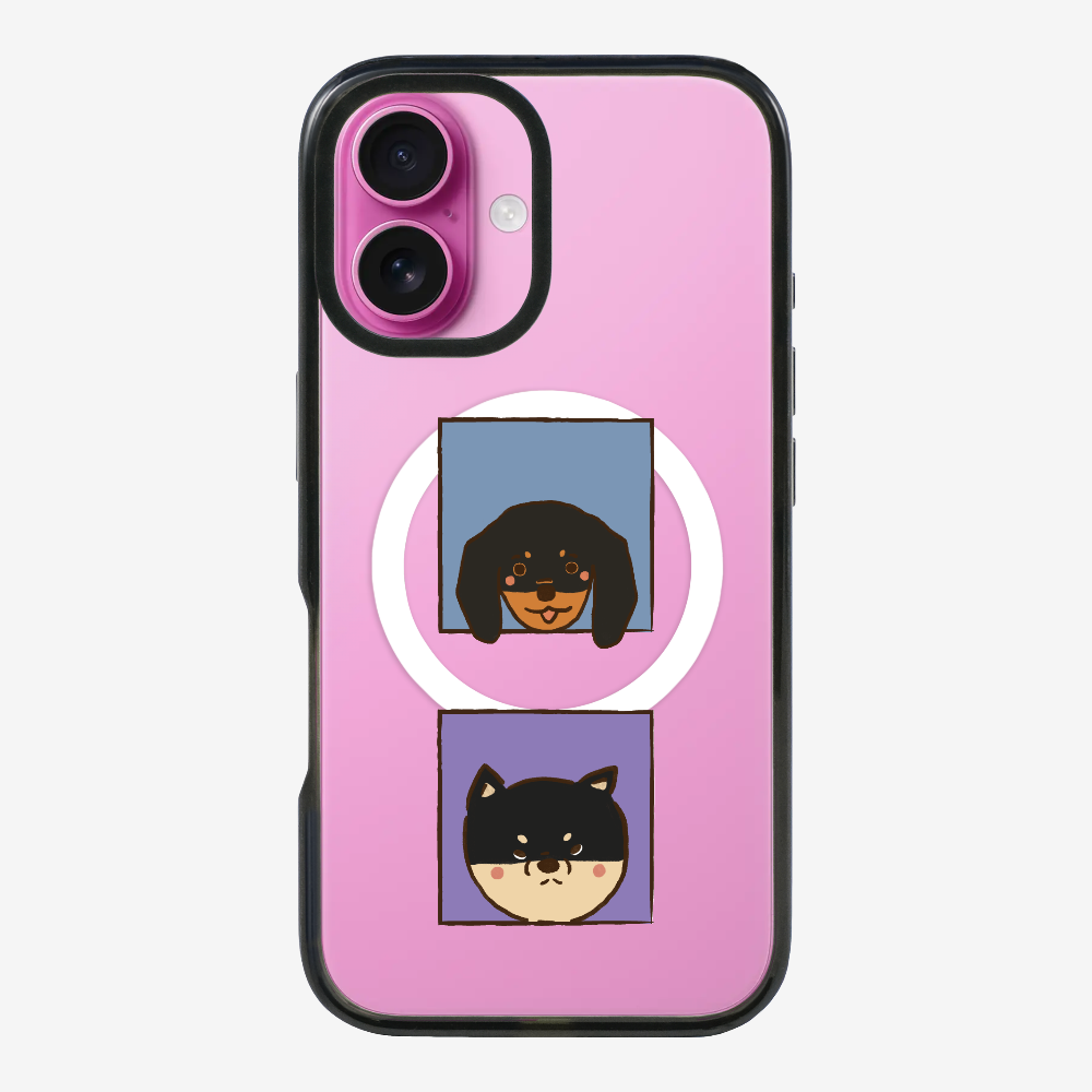 Dachshund and Corgi Phone Case