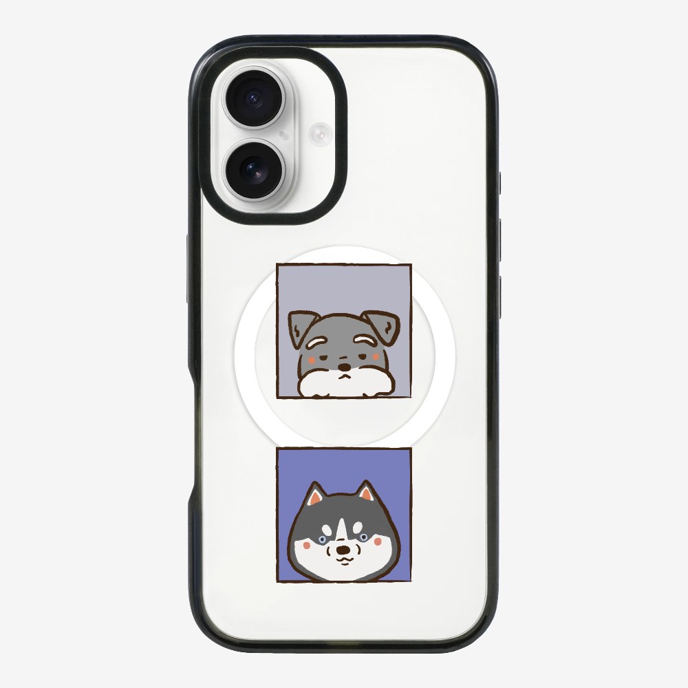 Schnauzer and Husky Phone Case