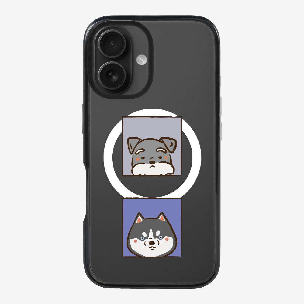 Schnauzer and Husky Phone Case