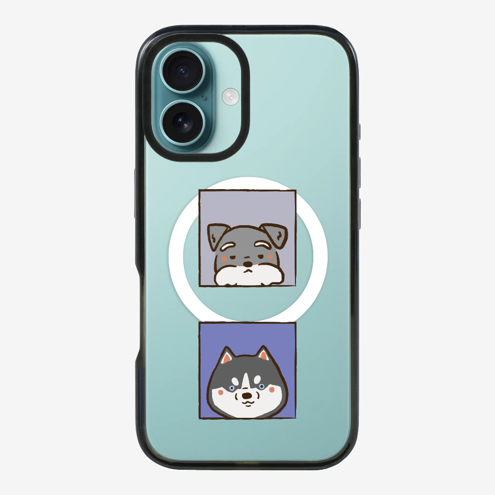 Schnauzer and Husky Phone Case