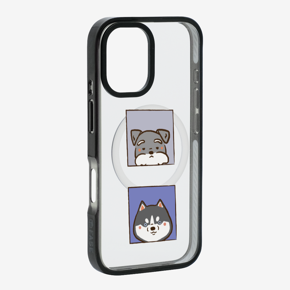 Schnauzer and Husky Phone Case