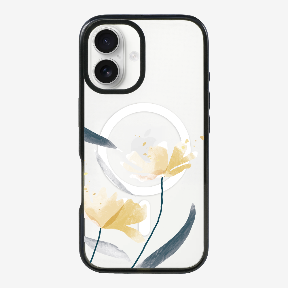 Golden Spring Floral (Transparent) Phone Case