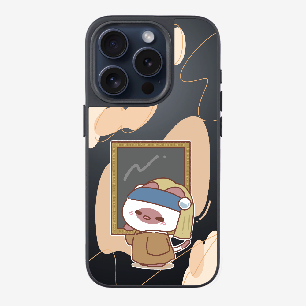 戴珍珠耳環的啾比保護殼