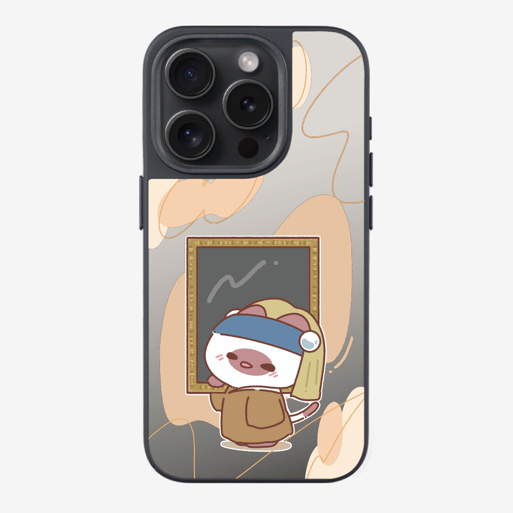 戴珍珠耳環的啾比保護殼