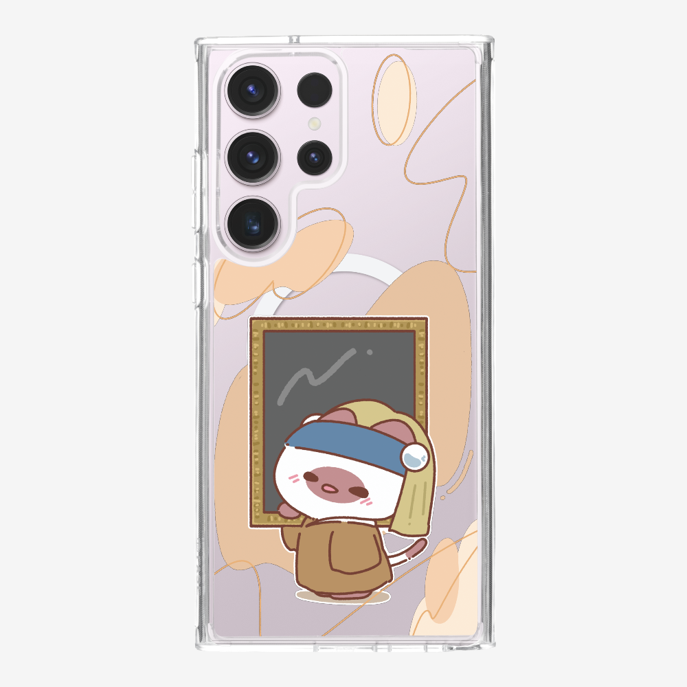戴珍珠耳環的啾比保護殼