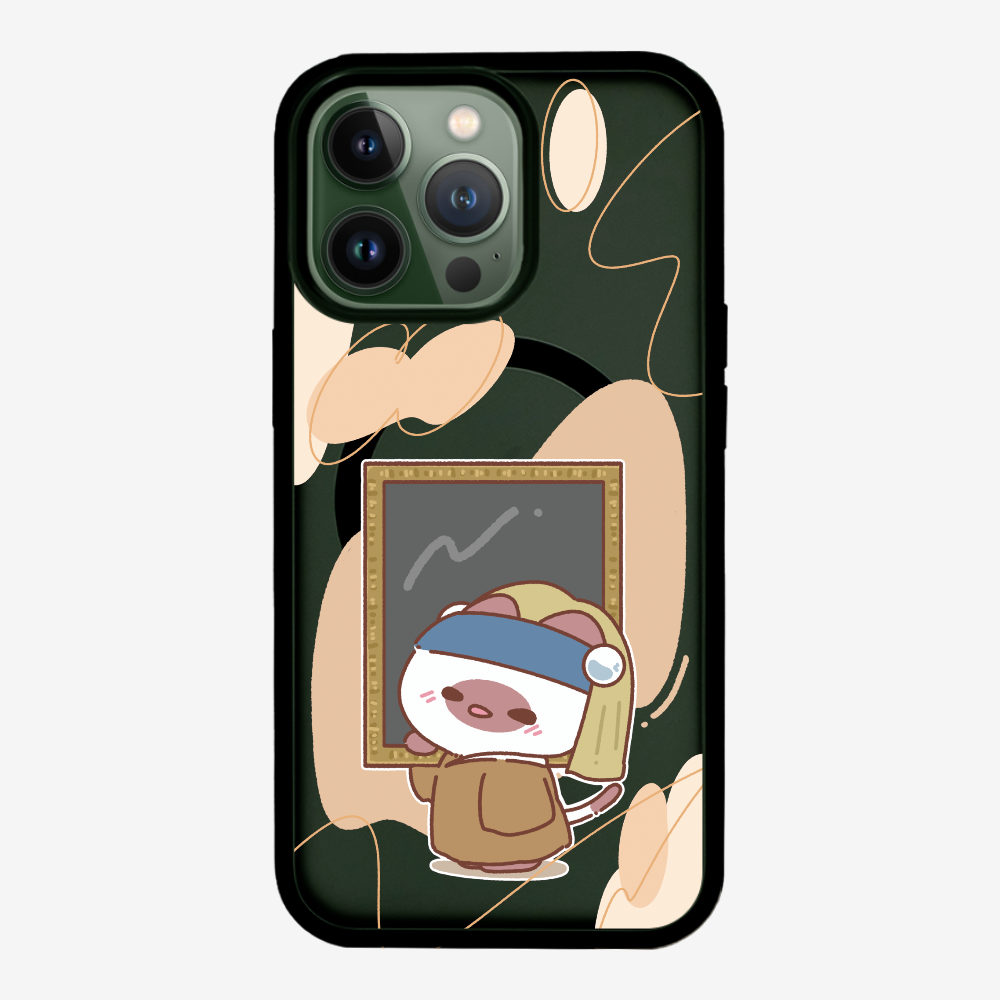 戴珍珠耳環的啾比保護殼